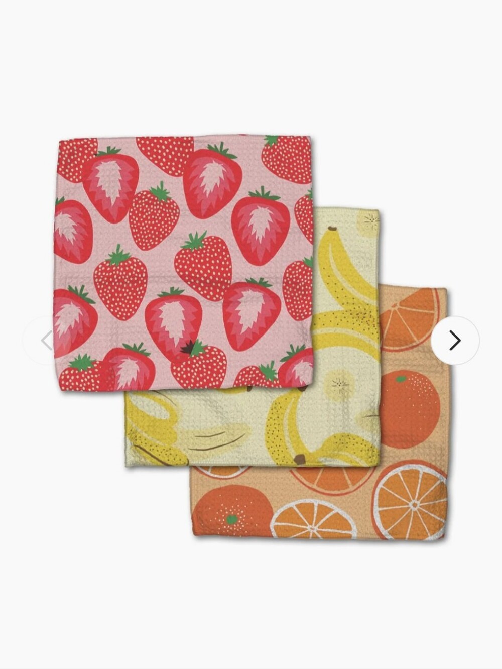 Geometry Favorite Fruit Dishcloth Set- 10" x 10"